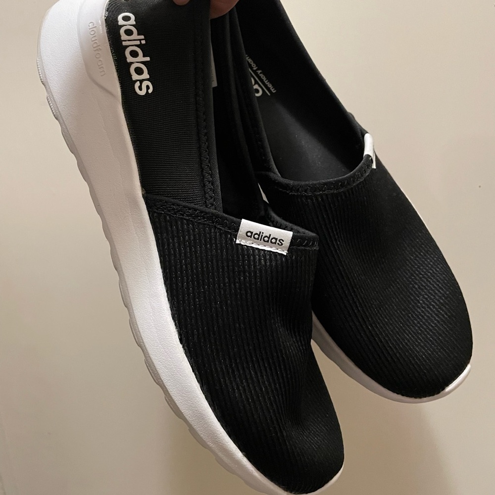 Women Black Adidas Sneakers Flats 8.5